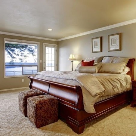 Beautiful bedroom flooring from Carpet Concepts located in White Marsh, MD